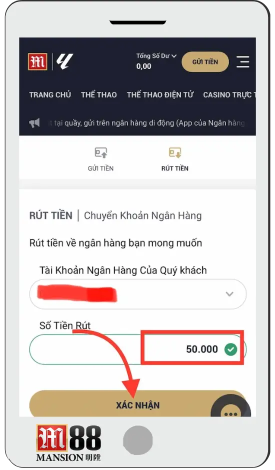Rút tiền M88 làm cách nào nhanh nhất?